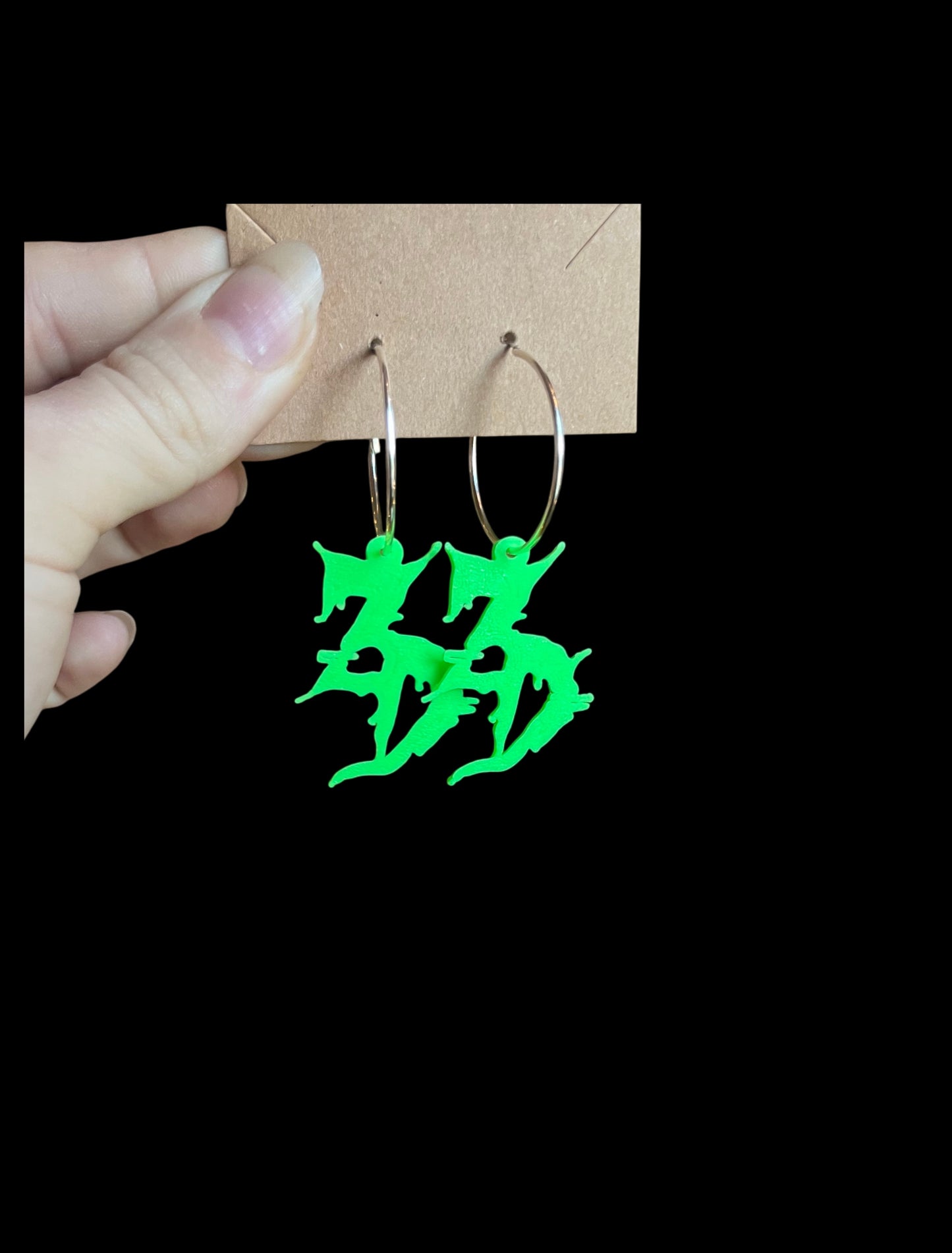 3d printed customizable artist inspired mini dangle or hoop earrings