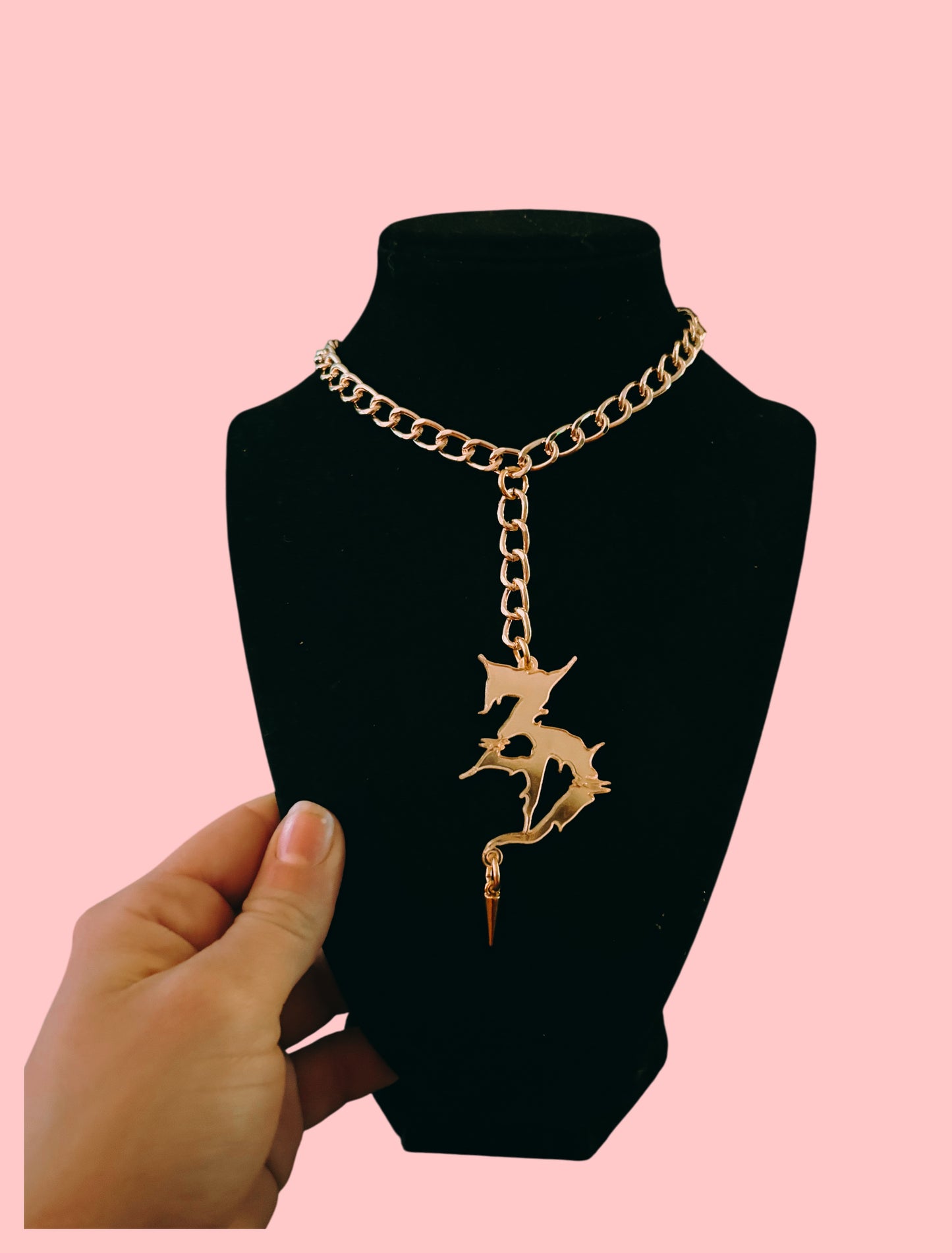 ZD inspired studded chain stainless steel choker