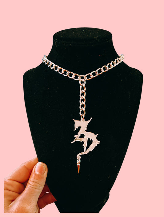 ZD inspired studded chain stainless steel choker