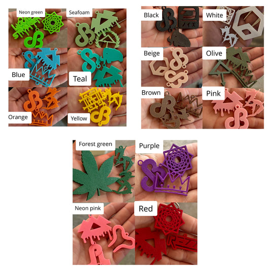3D Printed Custom Small Charm Festival Earrings
