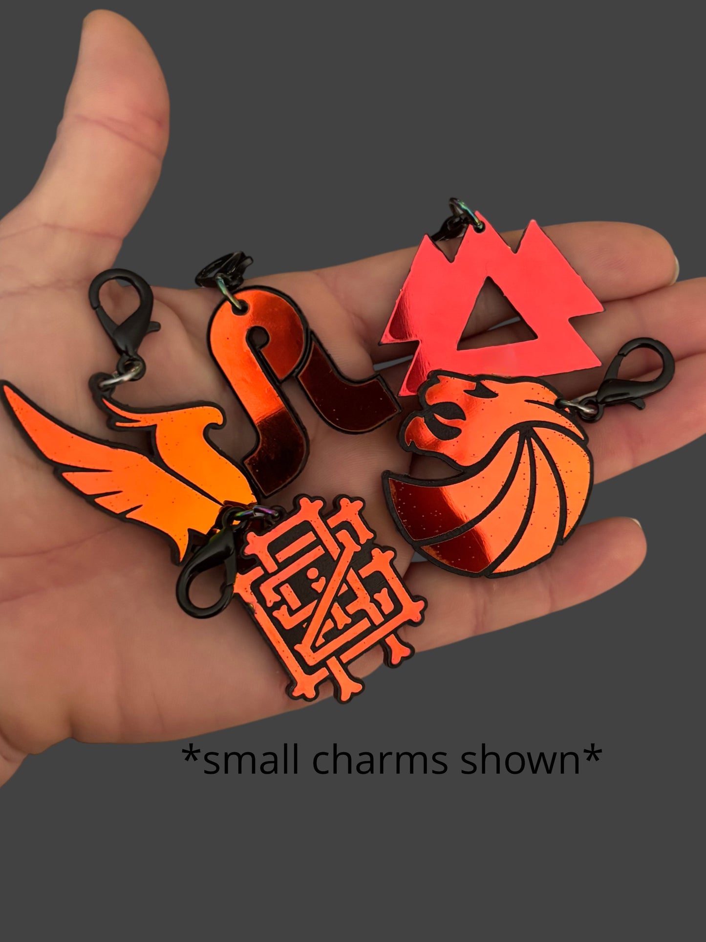 Customizable midnight holographic acrylic edm charms