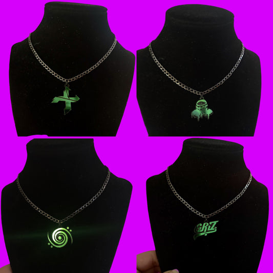 Custom black stainless steel unisex necklace