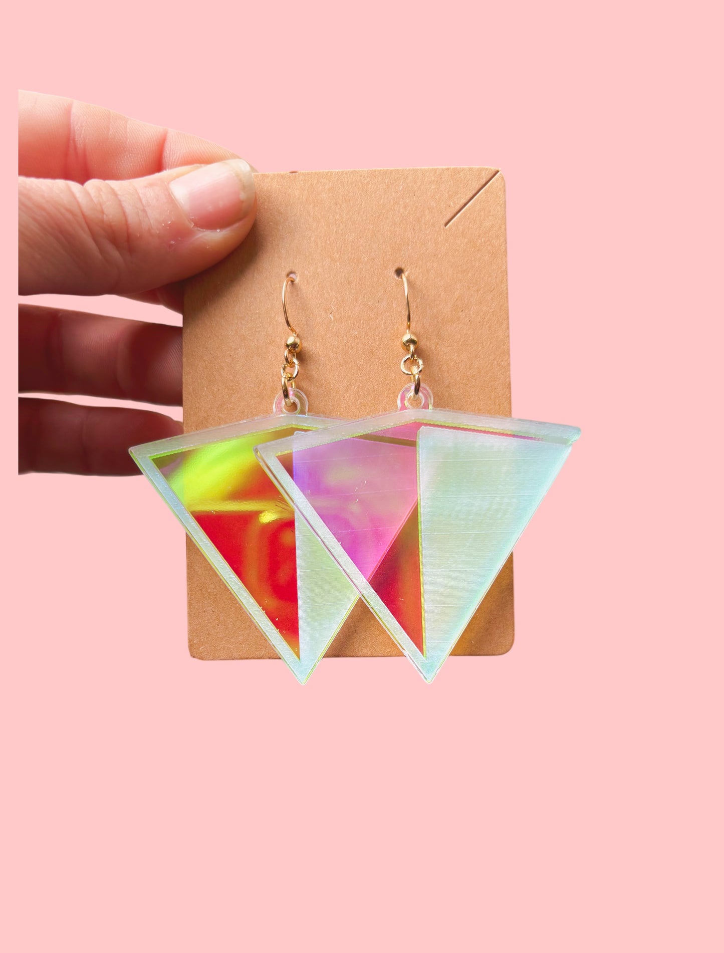 Customizable iridescent artist inspired acrylic earrings
