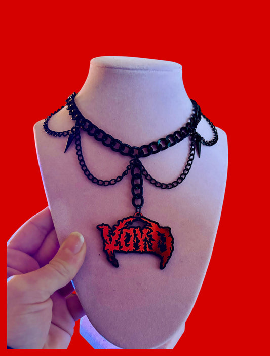 VOYD inspired holographic choker necklace