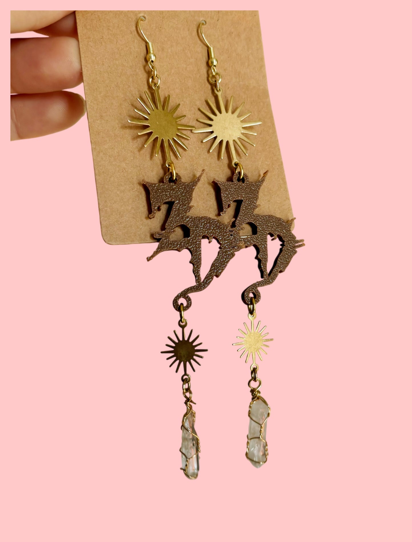 ZD inspired sparkle crystal dangle earrings