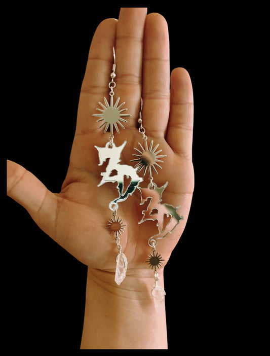 ZD inspired sparkle crystal dangle earrings