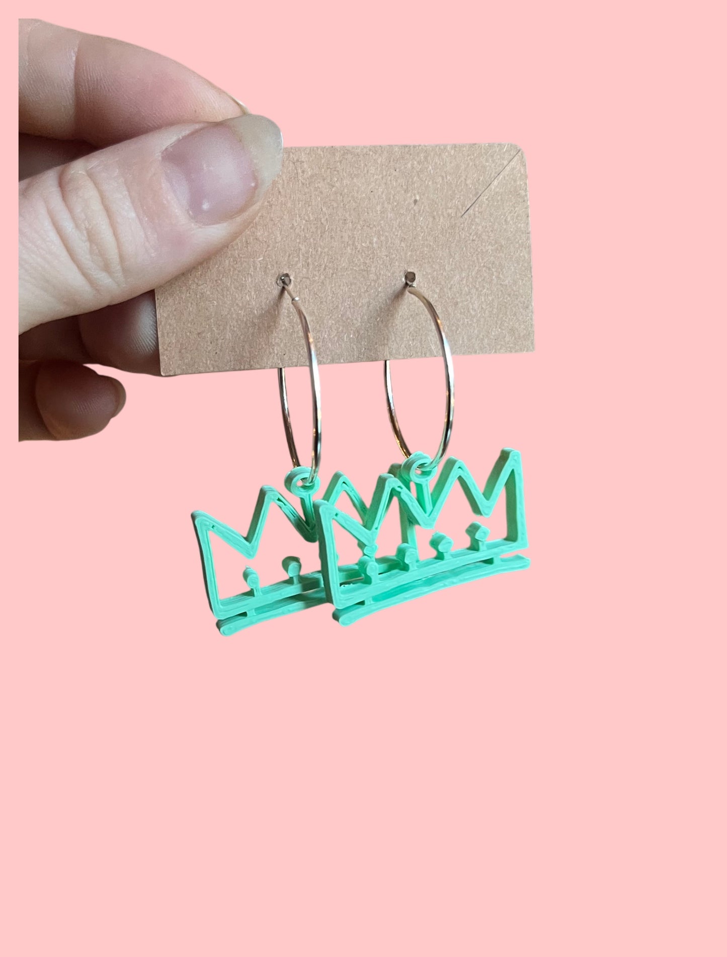 3d printed customizable artist inspired mini dangle or hoop earrings