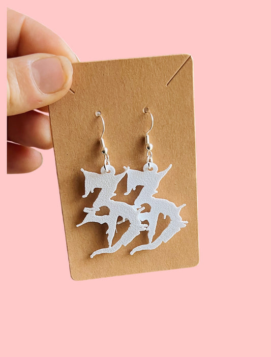 3d printed customizable artist inspired mini dangle or hoop earrings