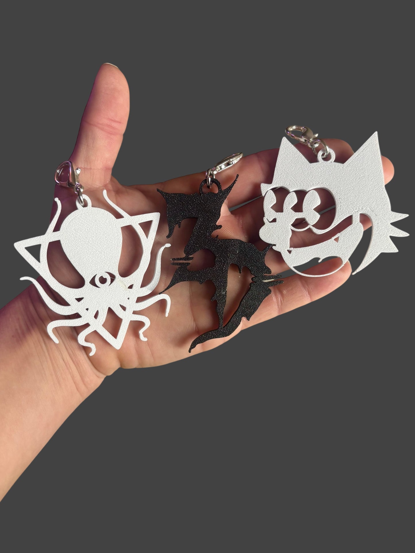 Customizable artist inspired large 3d printed charms!