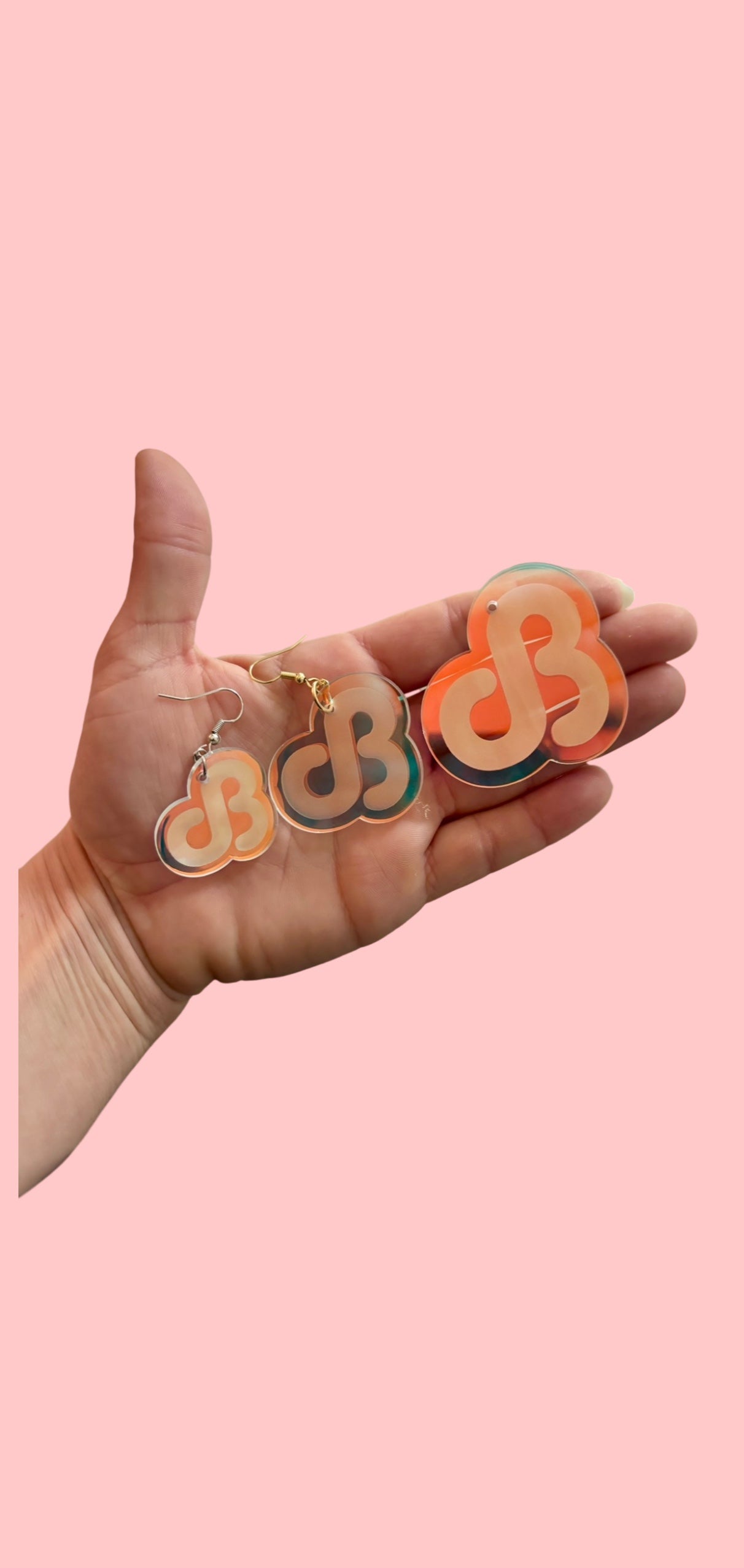 Customizable iridescent artist inspired acrylic earrings