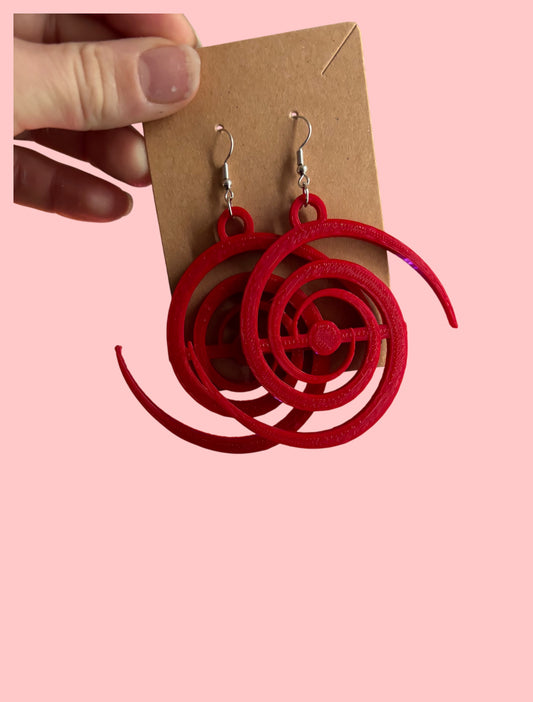 3d printed customizable large artist inspired earrings