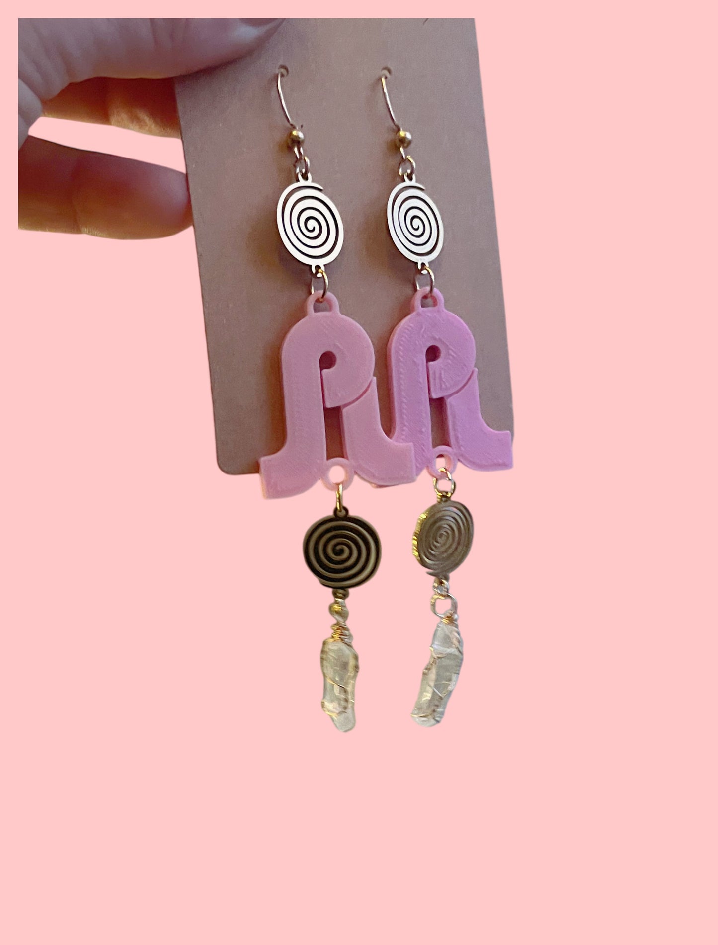 Pretty Lights inspired swirl dangle earrings!
