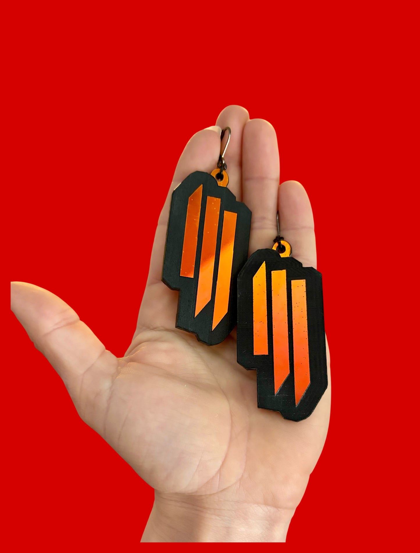 Customizable midnight holographic artist inspired acrylic earrings