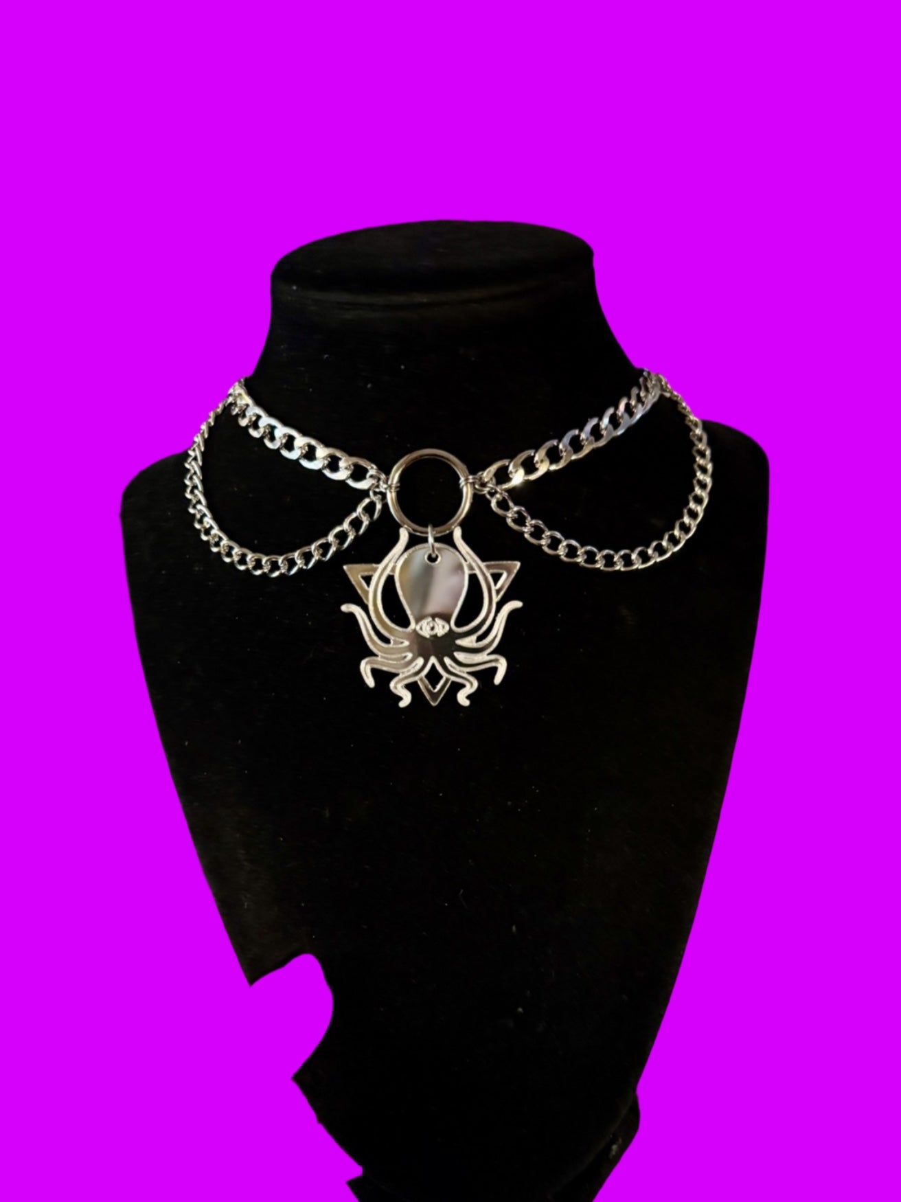 Customizable silver or gold chain stainless steel choker