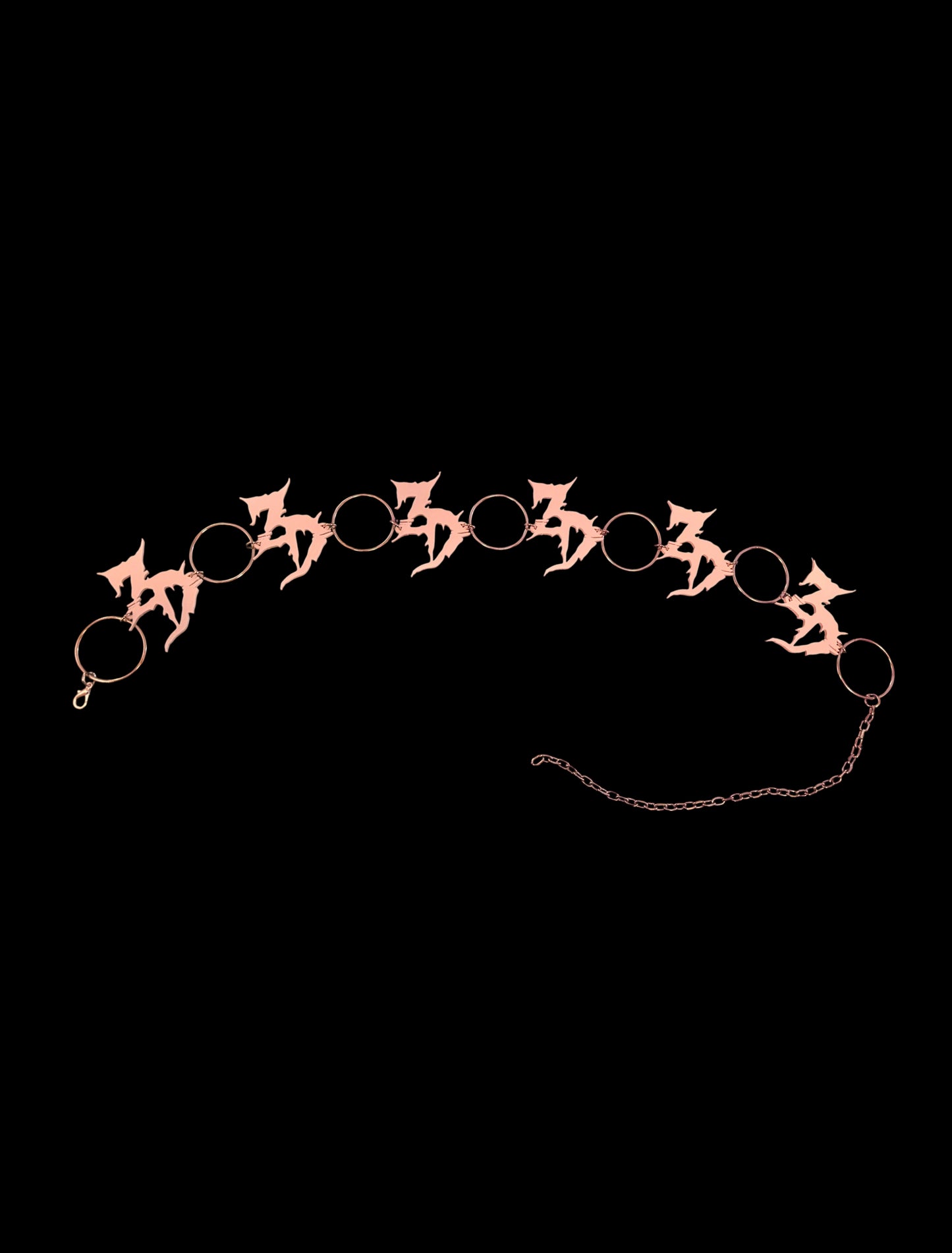 Zeds Dead inspired 3d printed Metal Ring Belt- 2 inch rings