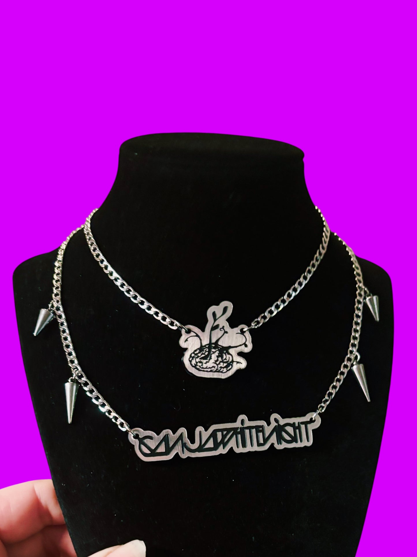 Customizable stainless steel necklace stack