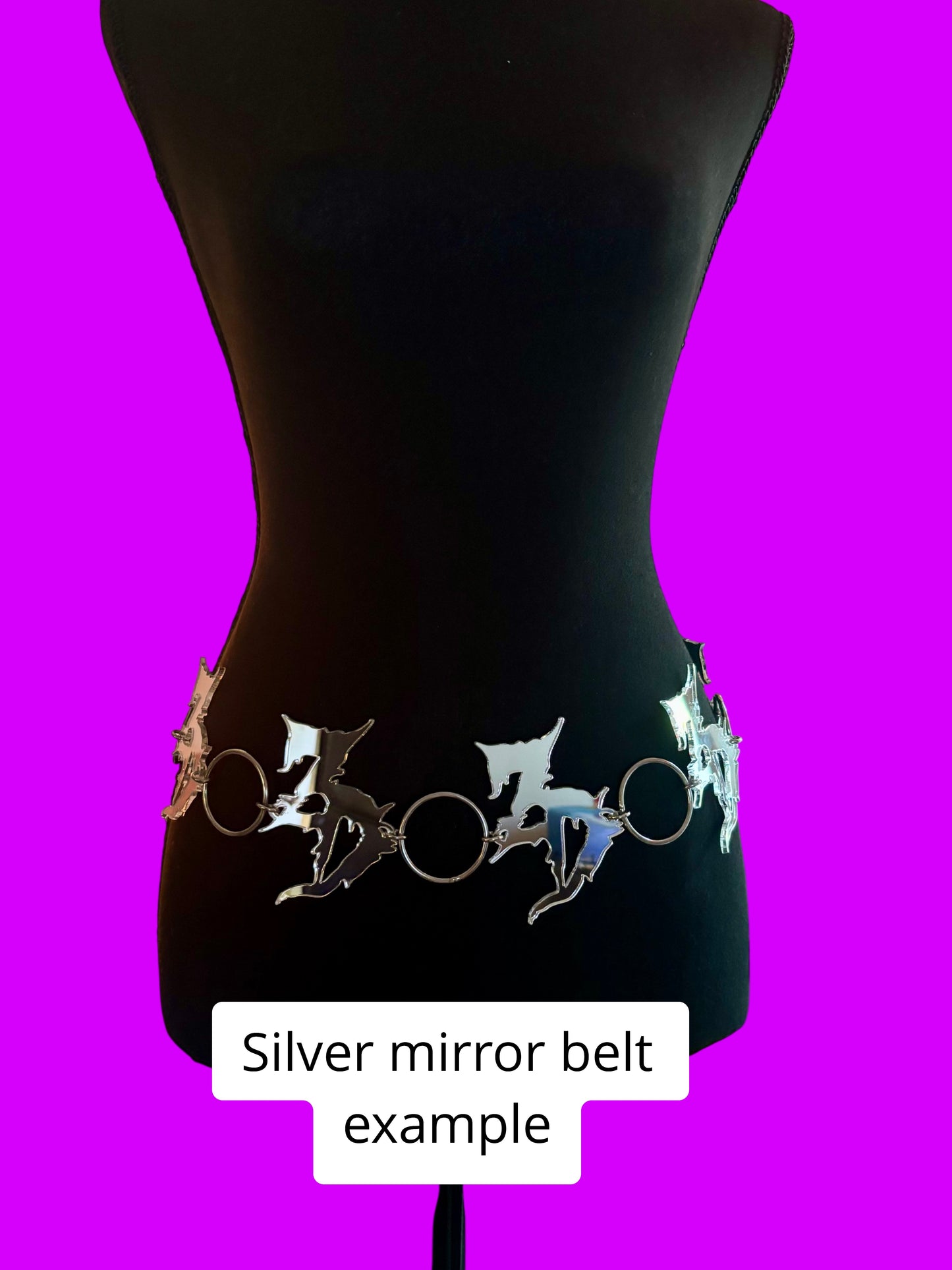 Yin yang smiley customizable acrylic metal ring belt