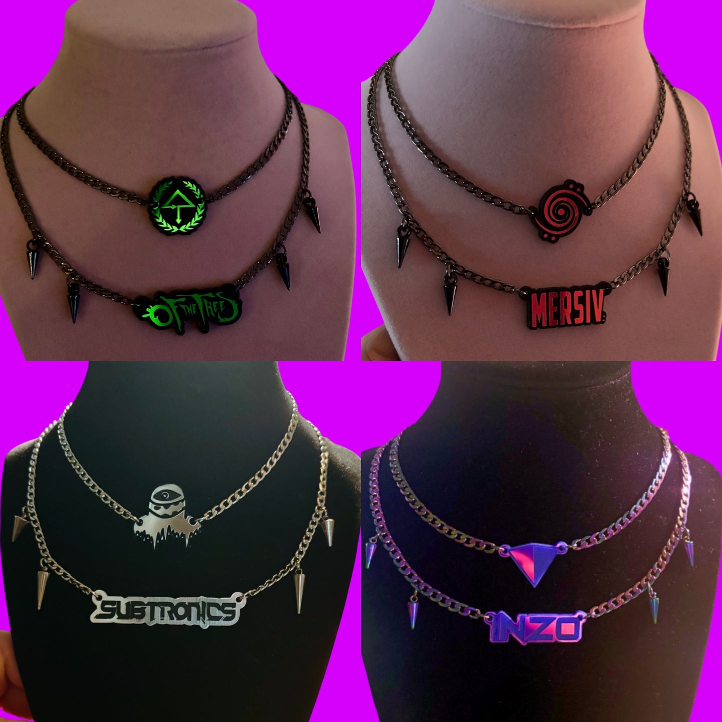 Customizable stainless steel necklace stack