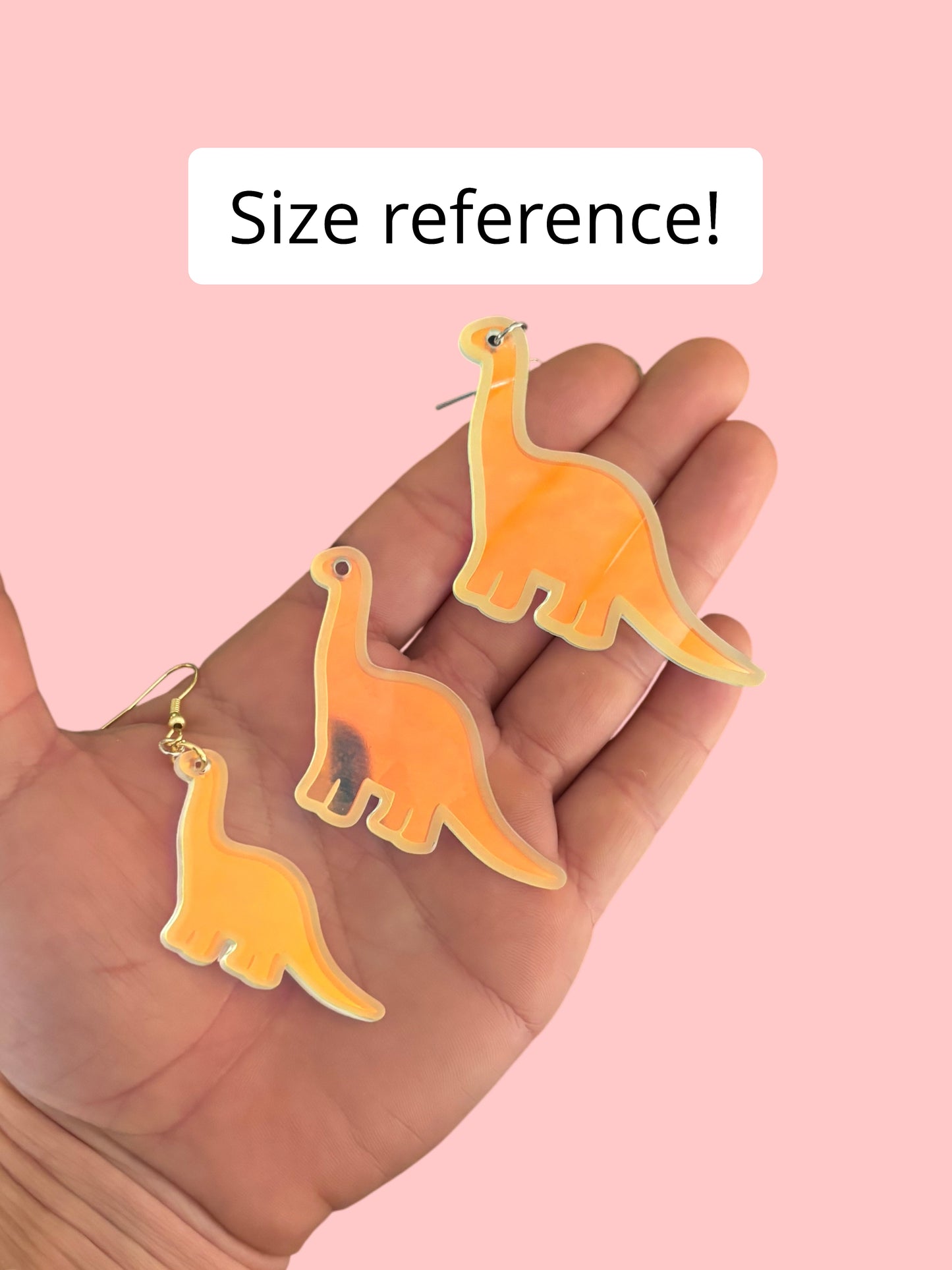 Acrylic dino earrings