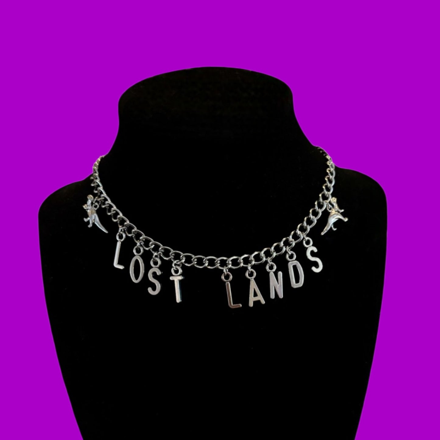 Lost Lands Dino word necklace