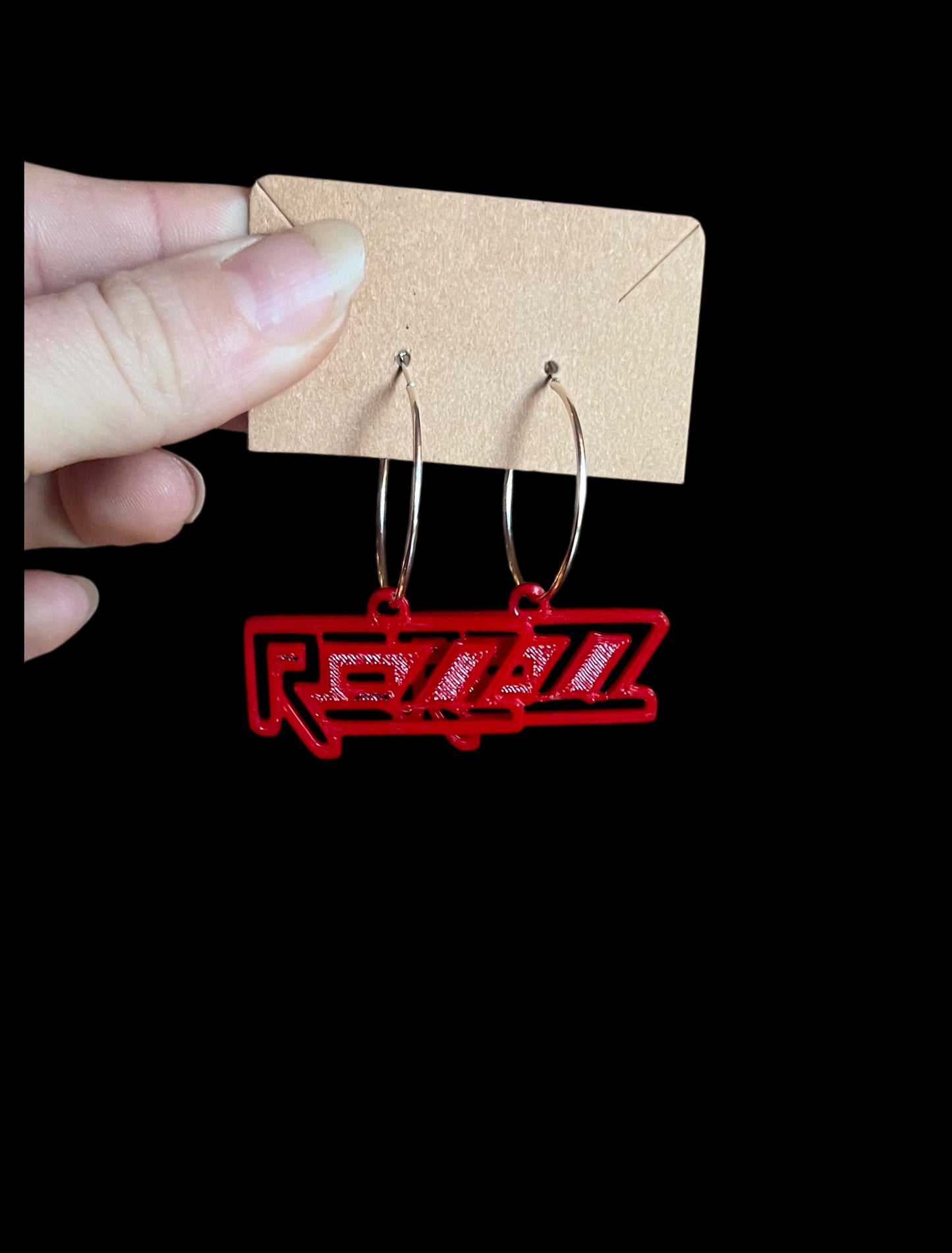 3d printed customizable artist inspired mini dangle or hoop earrings