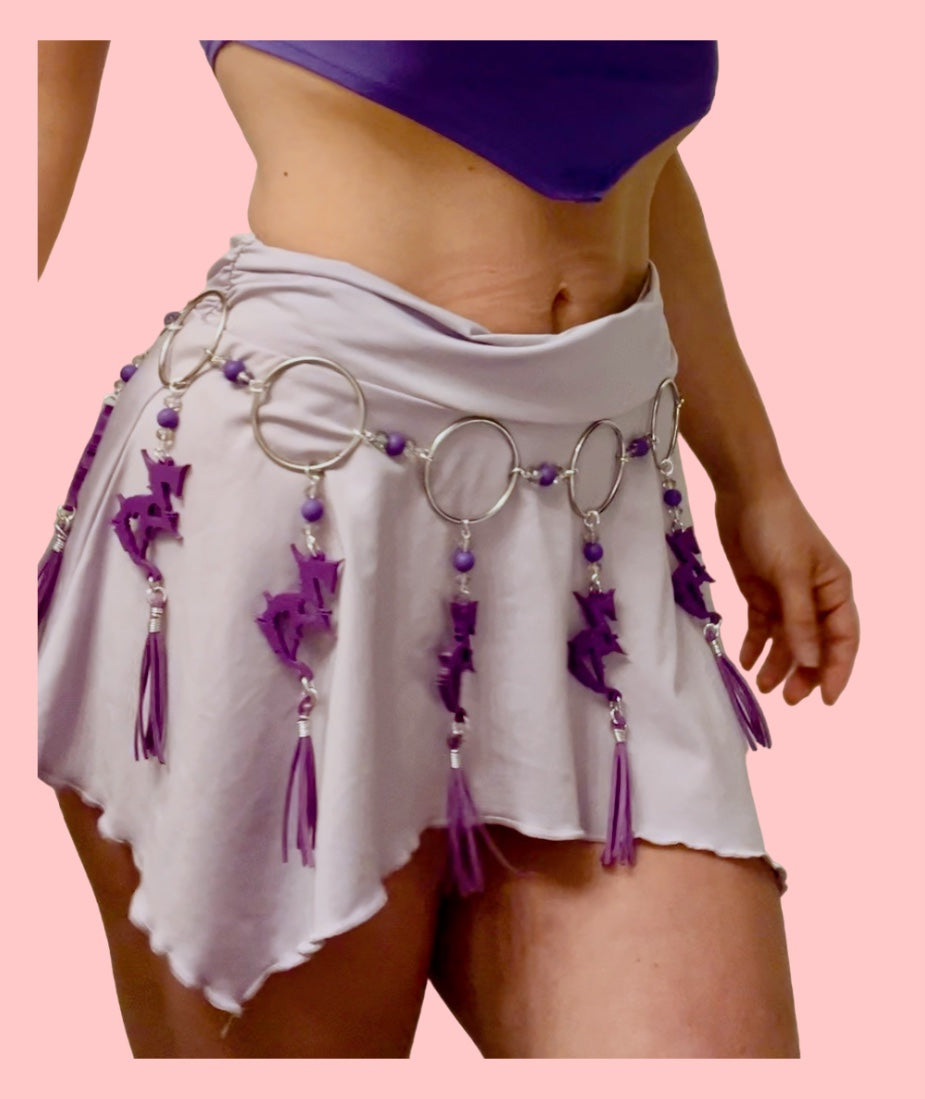 Customizable beaded tassel belts