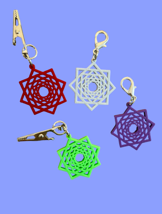 3d printed flowstar charms!