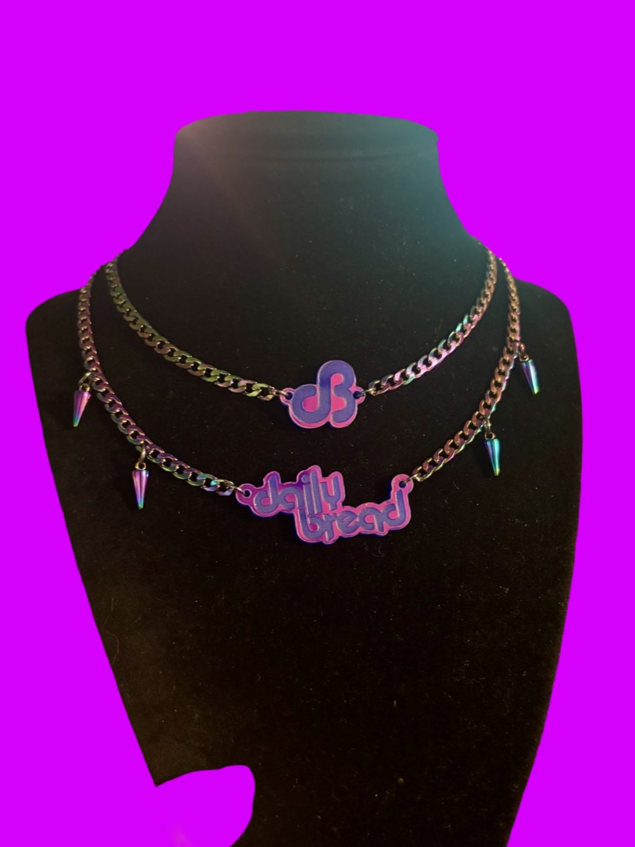 Customizable stainless steel necklace stack