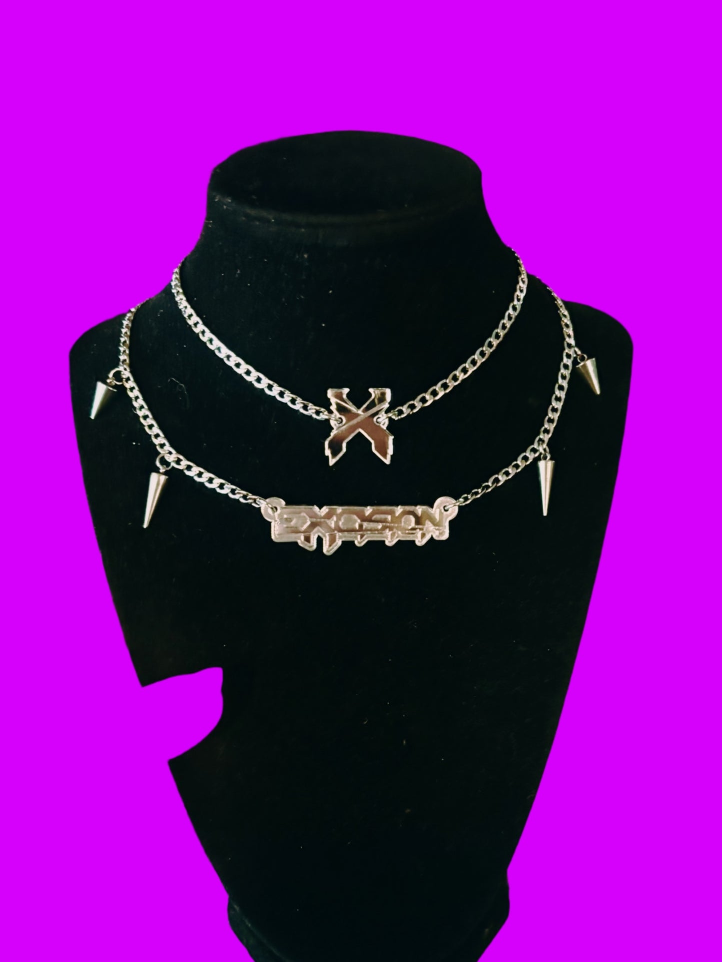 Customizable stainless steel necklace stack