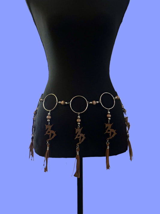 Customizable beaded tassel belts