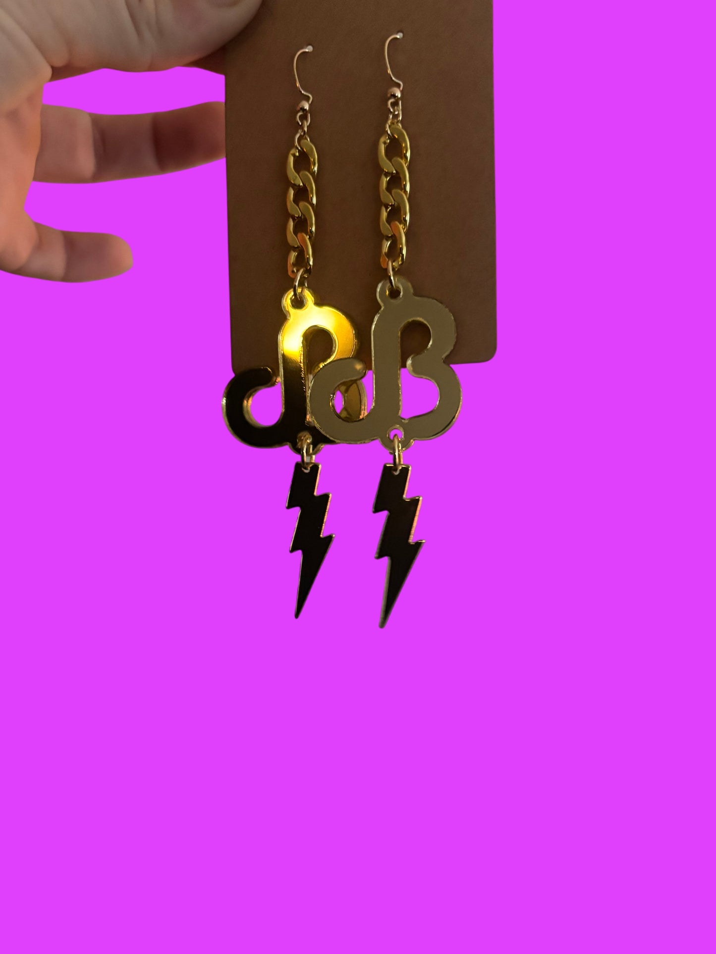 Daily bread inspired acrylic cloud chain link earrings