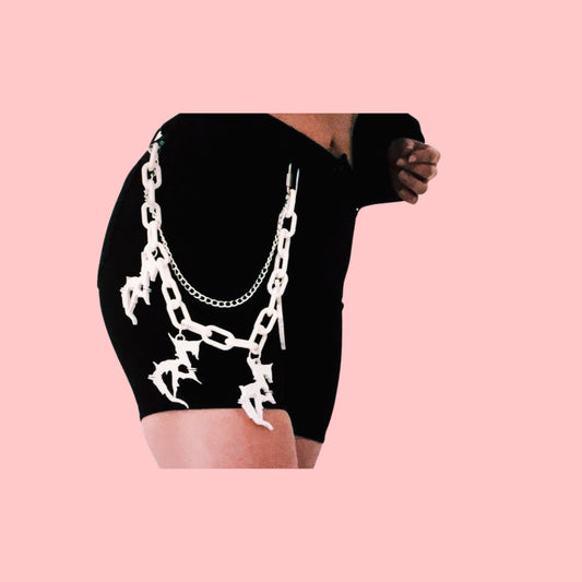 Customizable artist inspired 3d printed belt loop chain