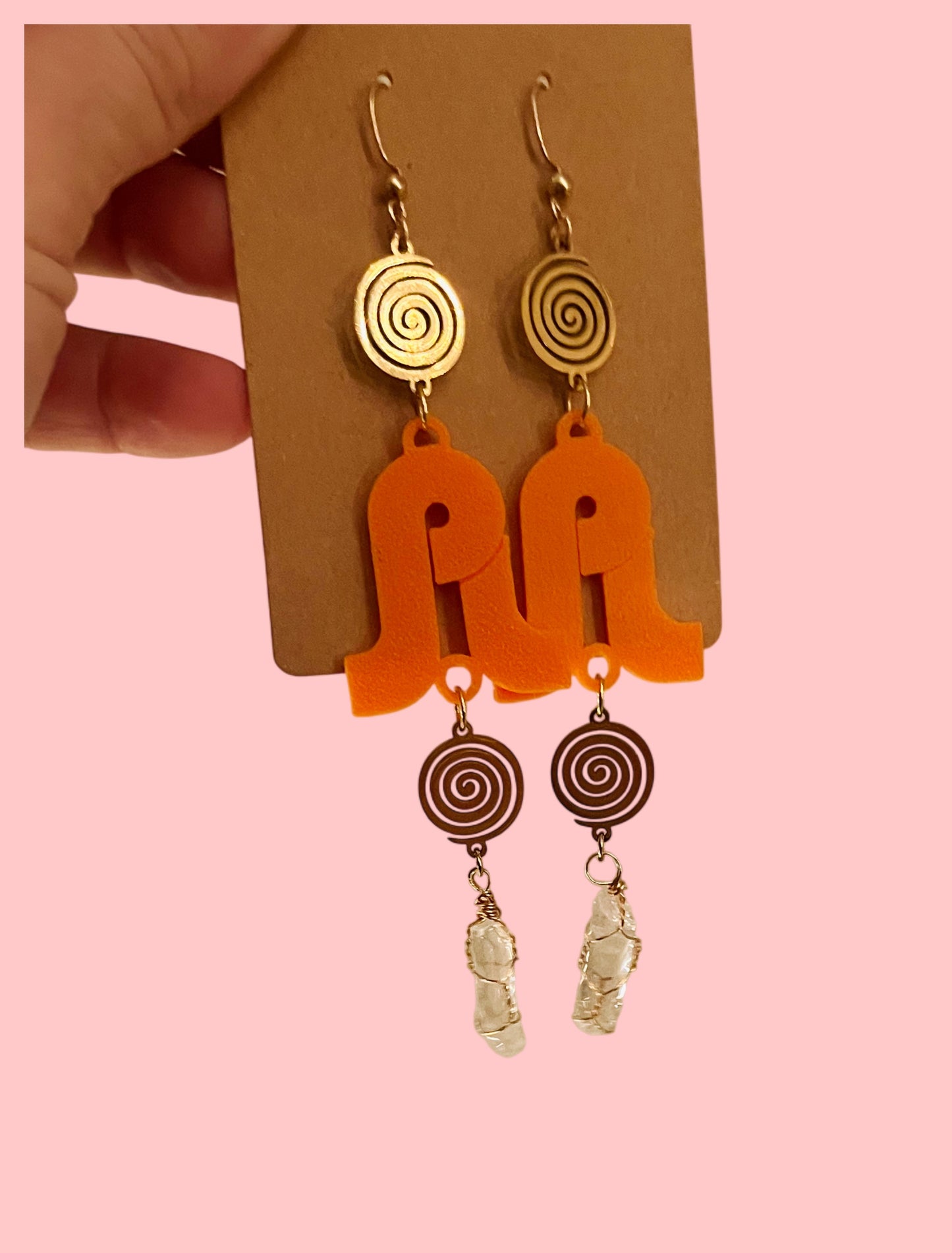 Pretty Lights inspired swirl dangle earrings!