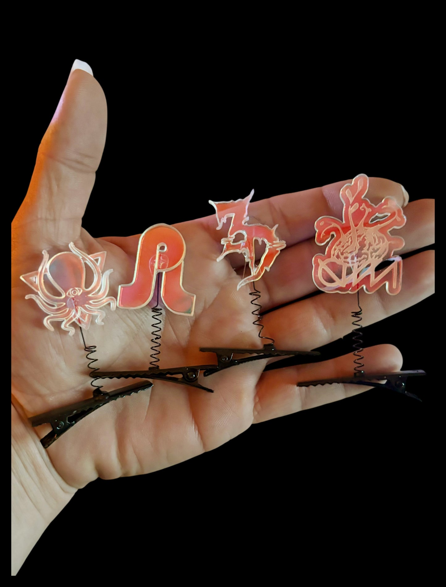 Customizable iridescent edm festival sprouts