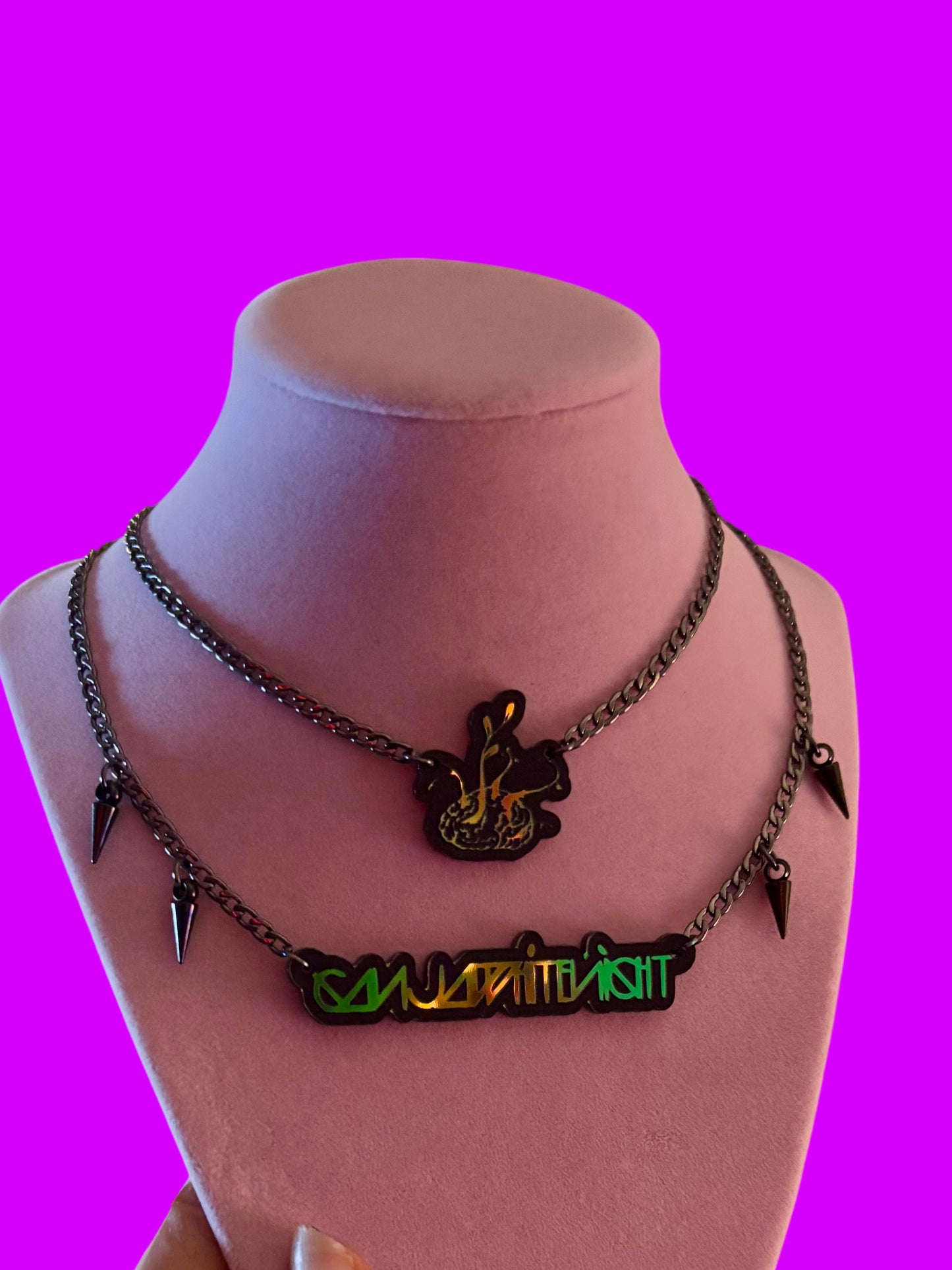 Customizable stainless steel necklace stack