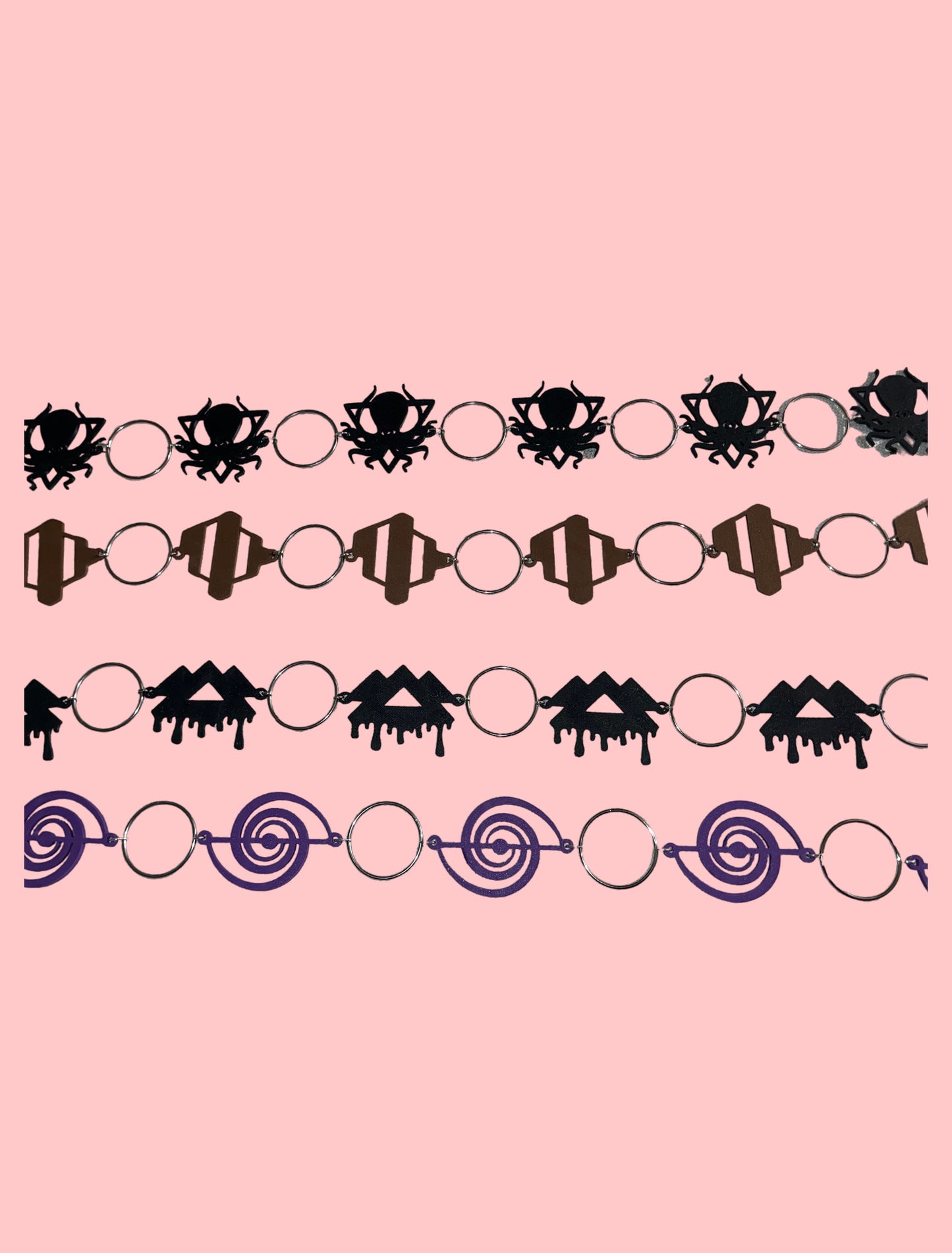 Customizable artist inspired 3d printed metal ring belt!