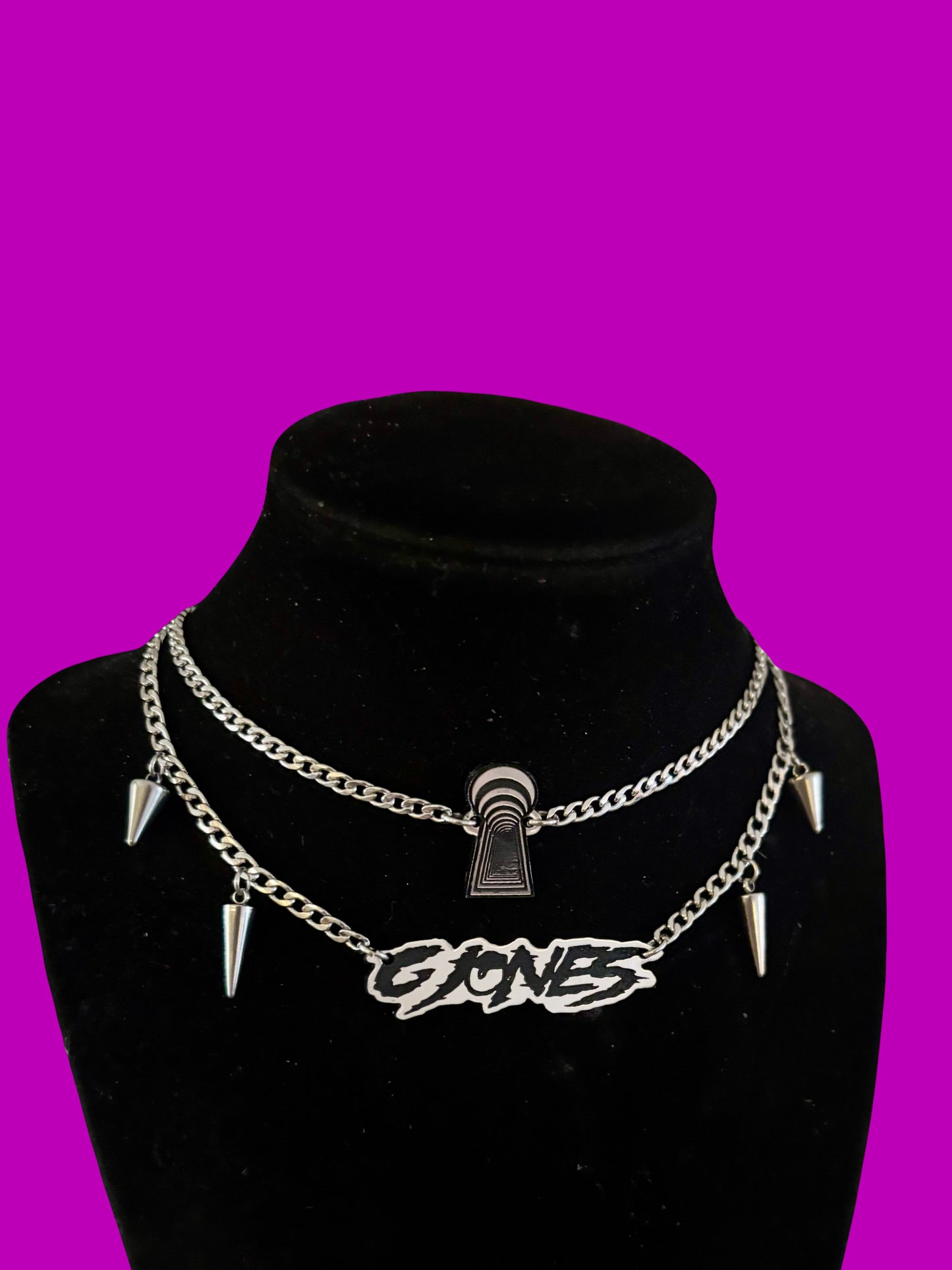 G Jones inspired necklace stacks