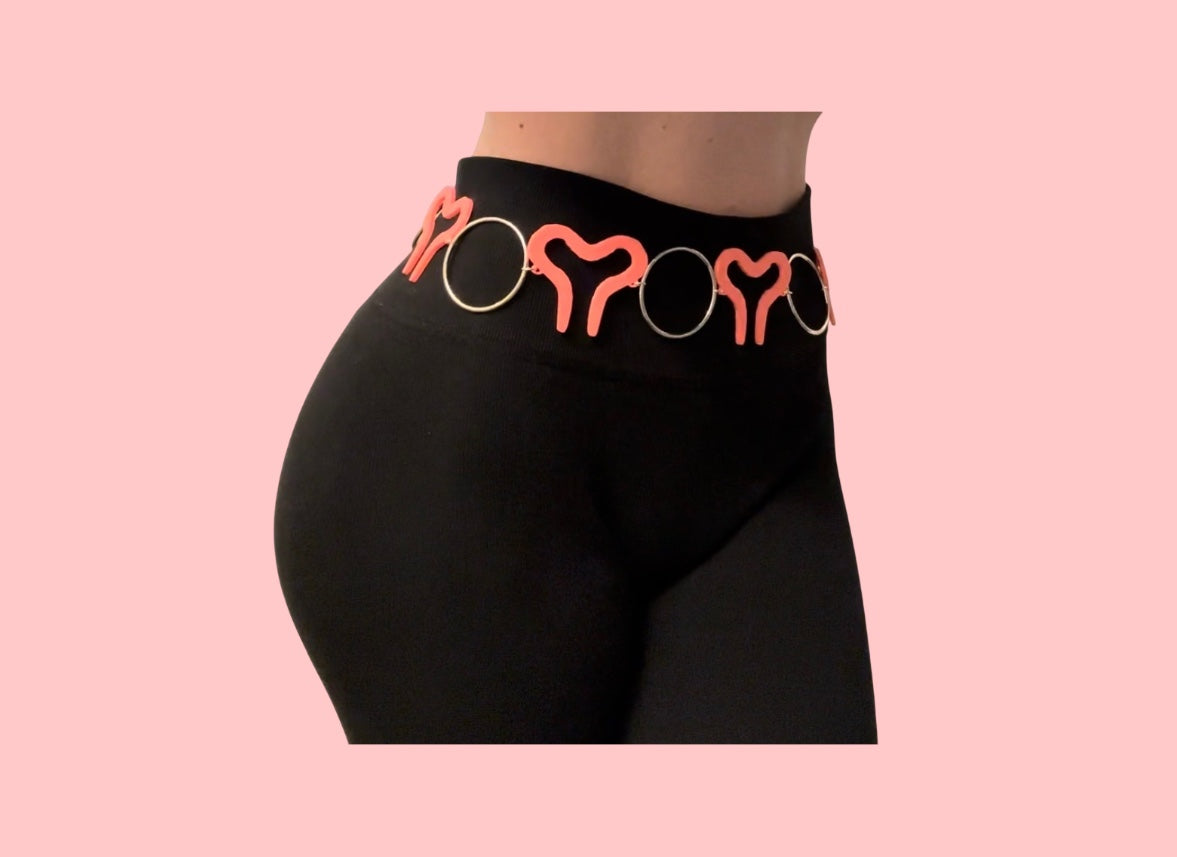 Mr Wobble/Dark Wobble inspired 3d printed Metal Ring Belt- 2 inch rings