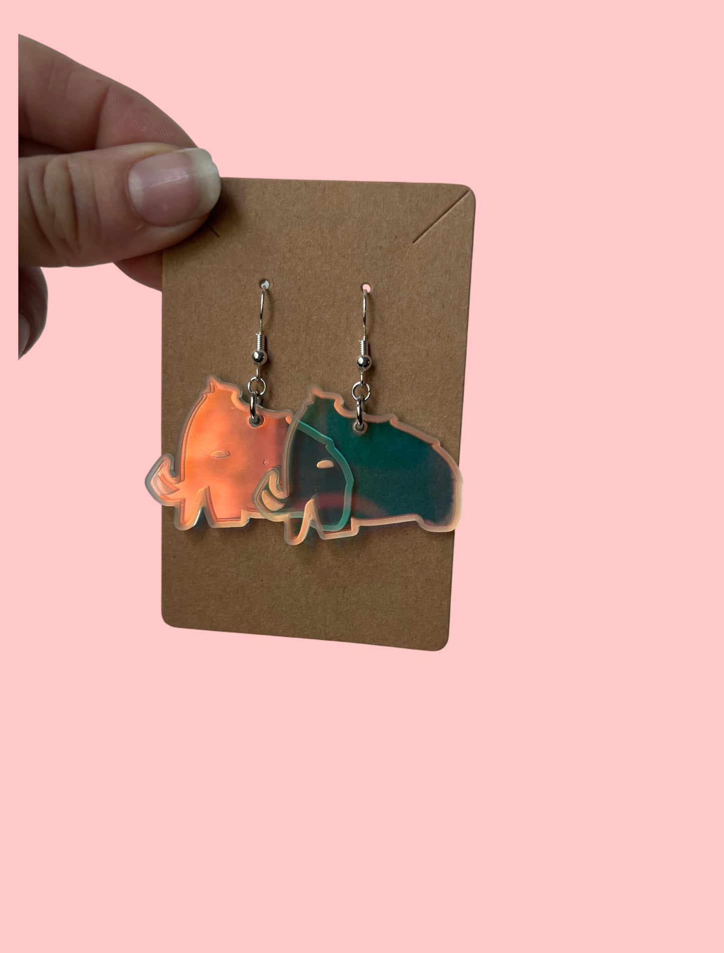 Customizable iridescent artist inspired acrylic earrings
