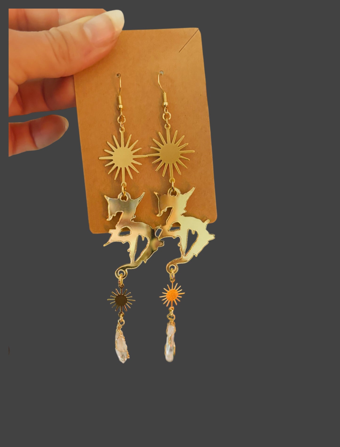 ZD inspired sparkle crystal dangle earrings