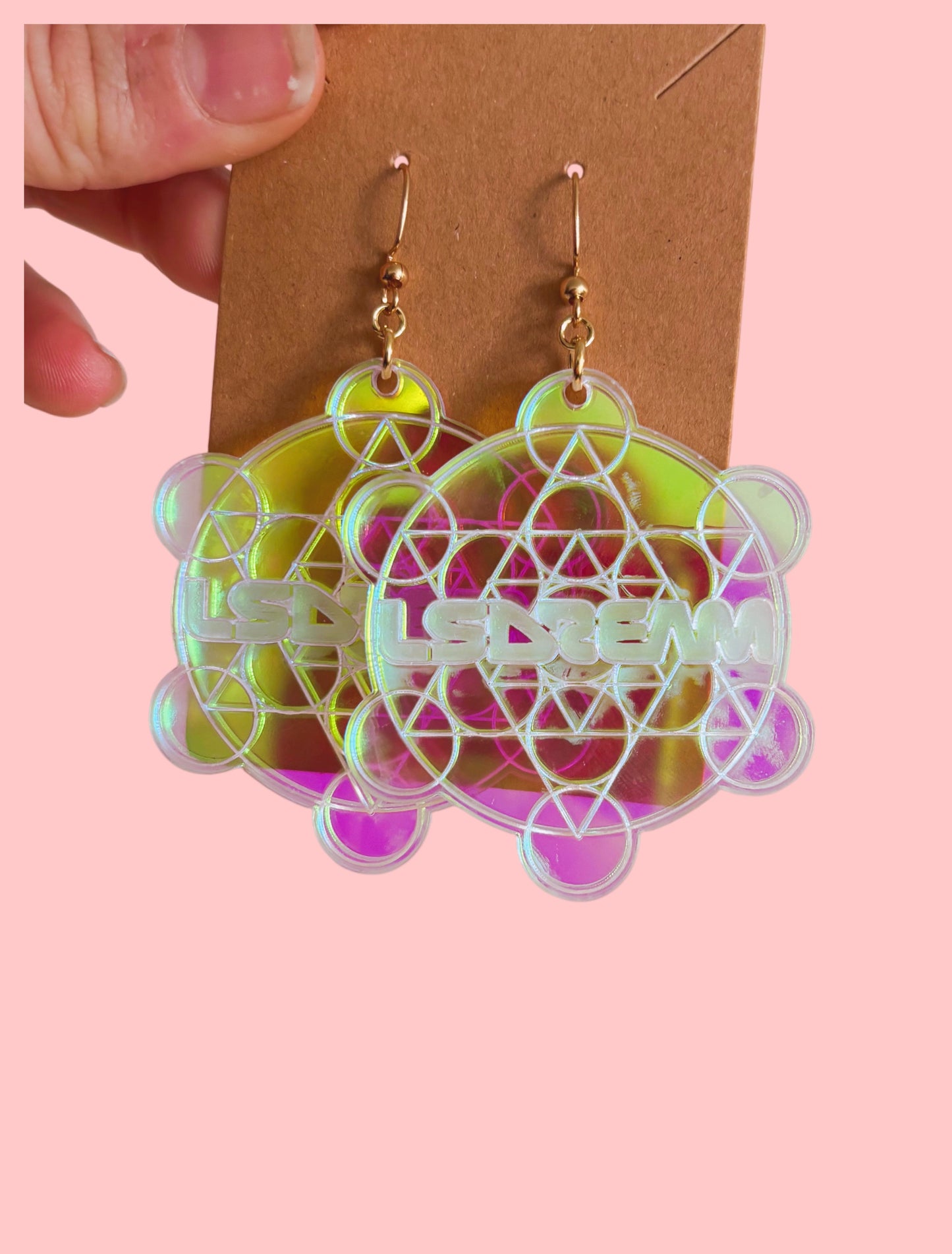 Customizable iridescent artist inspired acrylic earrings