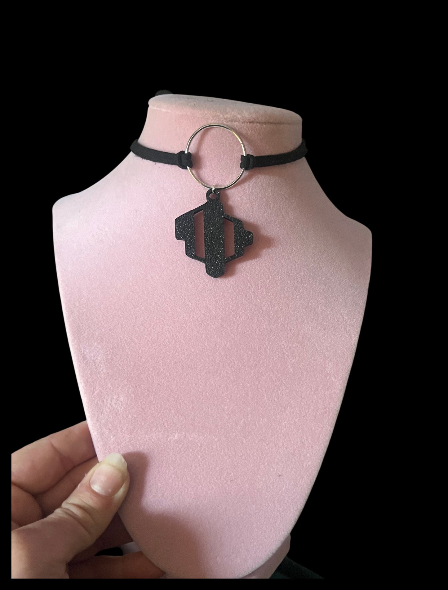 Jade Cicada inspired tie back choker