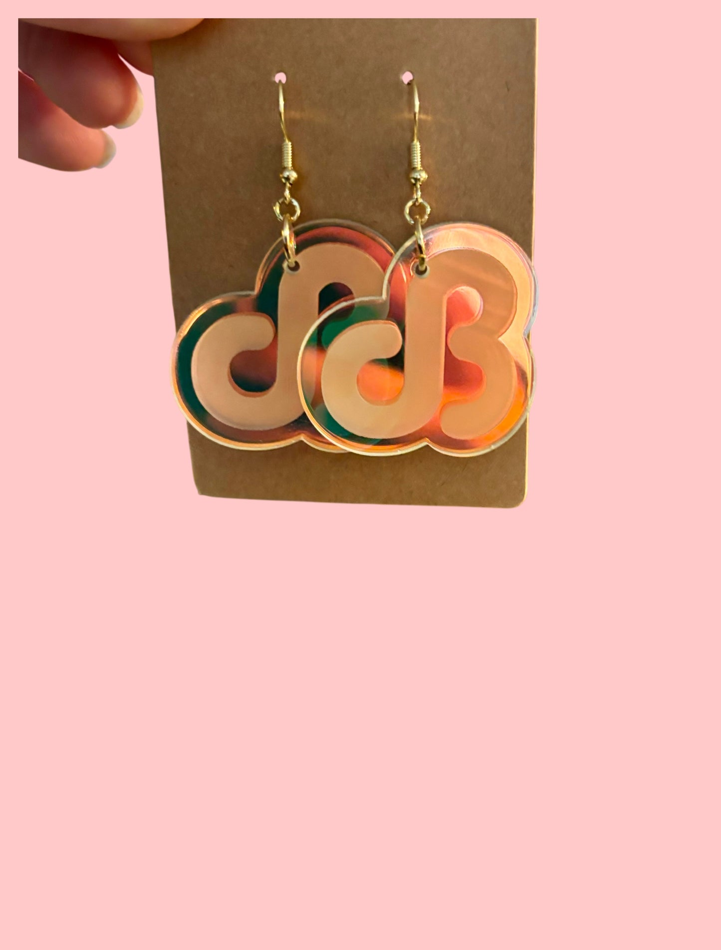 Customizable iridescent artist inspired acrylic earrings