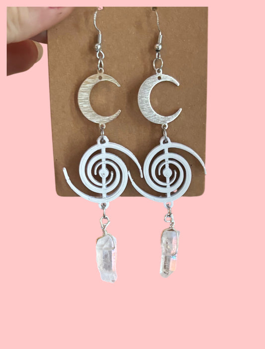 Customizable moon crystal artist inspired earrings