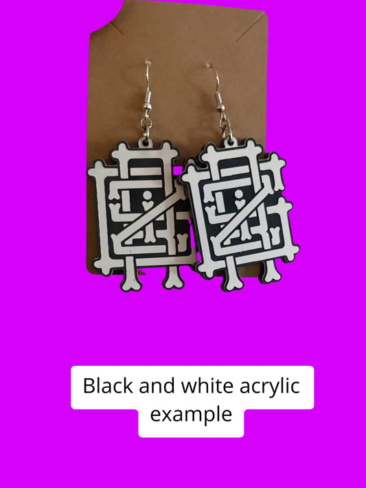 Griz inspired customizable acrylic earrings