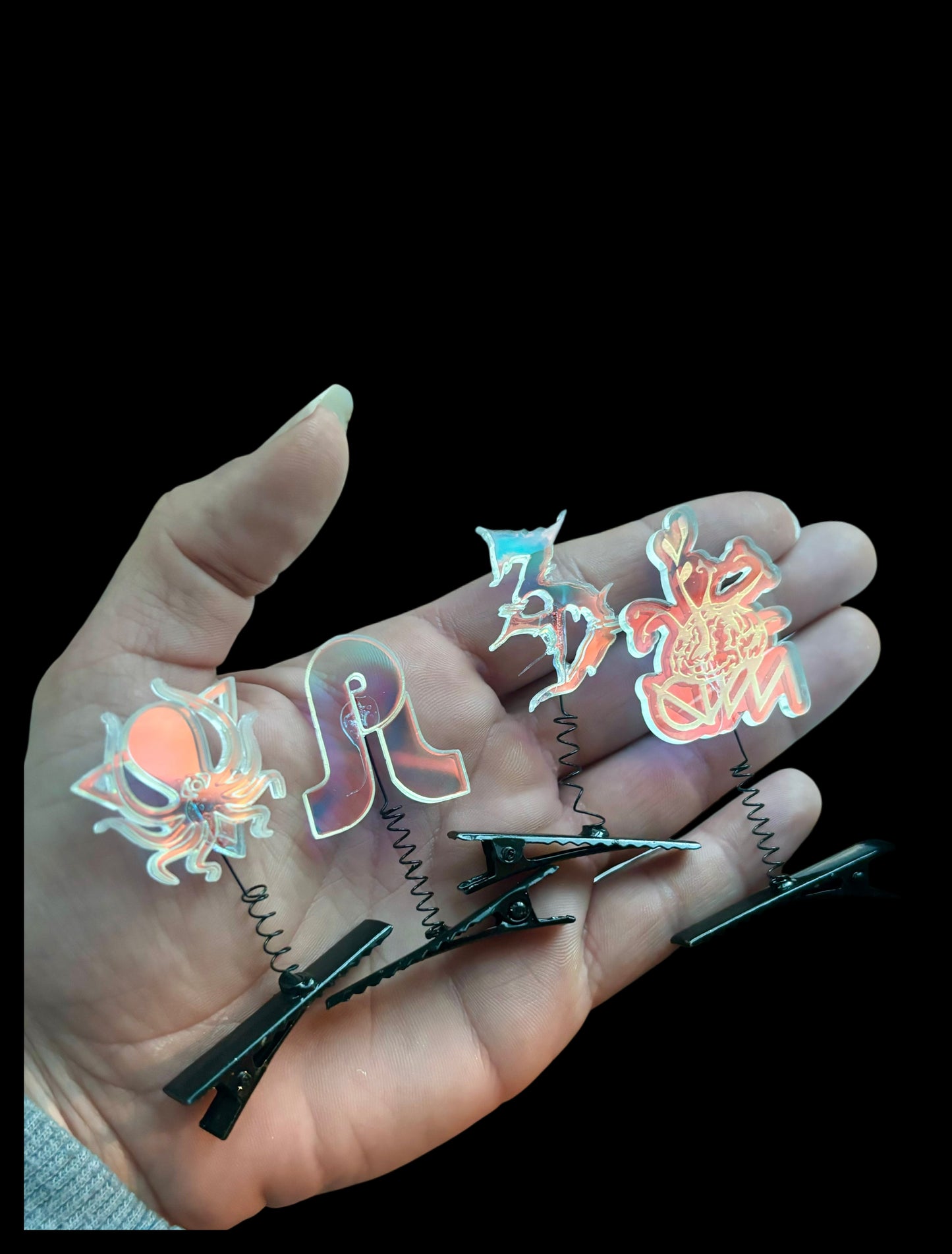 Customizable iridescent edm festival sprouts