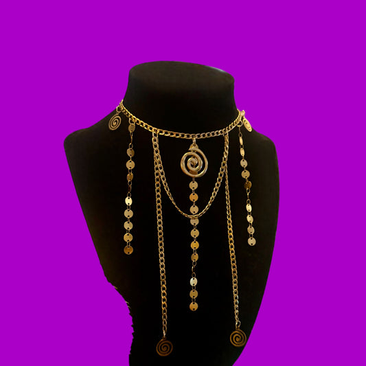 stainless steel swirly choker