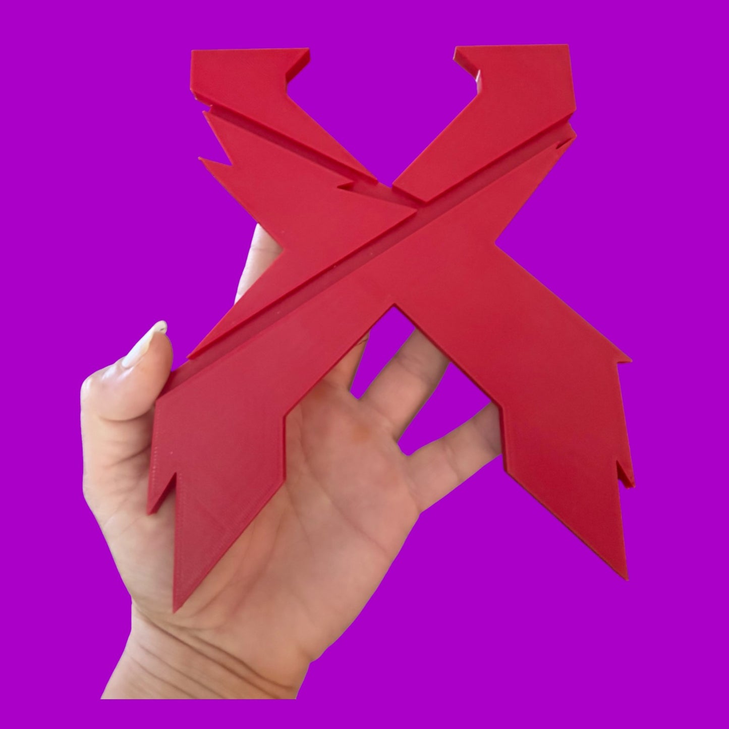 Red X 3d printed Wall/ Shelf Piece