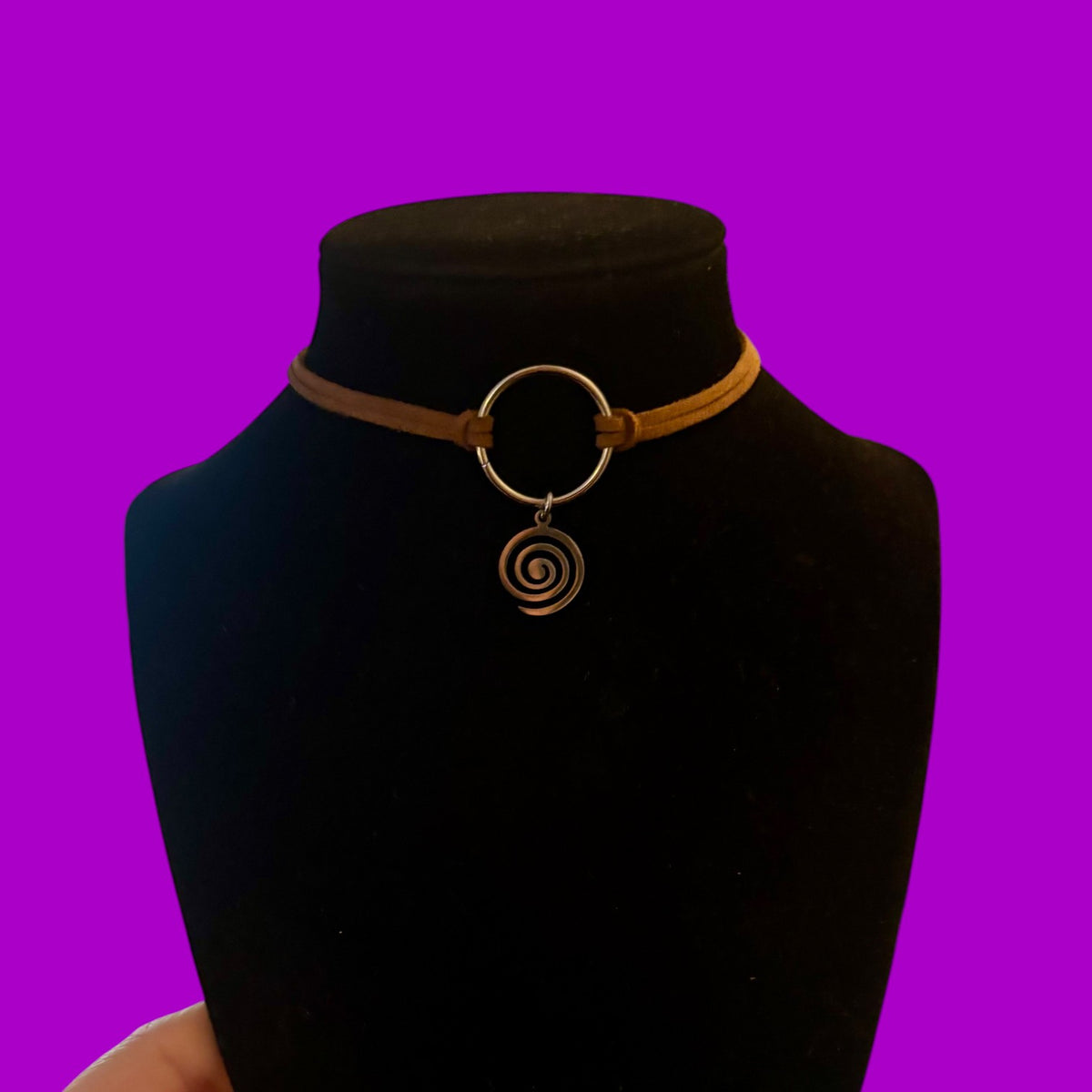 Stainless Steel Swirl Tie back choker