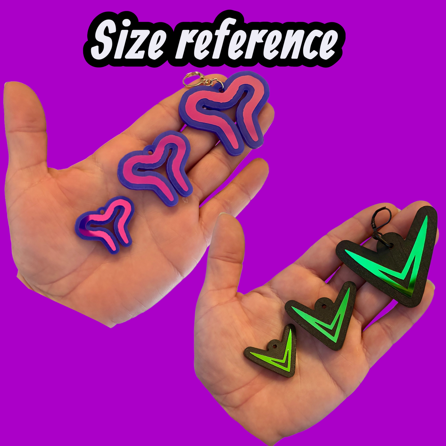 Mr/Dark customizable holographic acrylic clip on charms